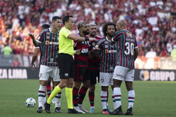 Rio Janeiro 2023 Match Fluminense Flamengo Brazilian Championship Maracan — Stock Photo, Image