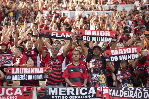Rio Janeiro 2023 Partida Entre Fluminense Flamengo Pelo Campeonato Brasileiro — Fotografia de Stock