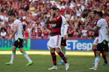 Rio de Janeiro (RJ), 22.07.2023 - Flamengo 'dan Leo Pereira. Brezilya Şampiyonası için Maracan 'da Flamengo x Amrica-MG maçı.