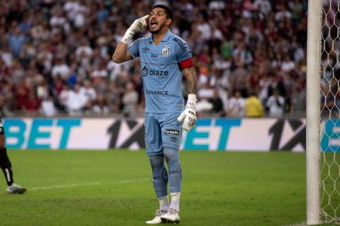 Rio de Janeiro (RJ), 29.07.2023 - Santos 'tan Joao Paulo. Brezilya Şampiyonası için Maracana 'da Fluminense x Santos maçı. 