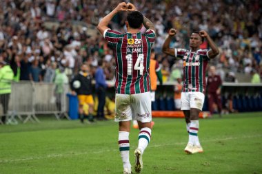 Rio de Janeiro (RJ), 29.07.2023 - Fluminense 'den Cano' nun gol kutlaması. Brezilya Şampiyonası için Maracana 'da Fluminense x Santos maçı. 