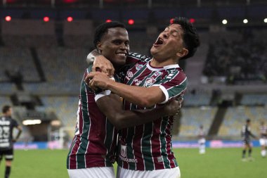 Rio de Janeiro (RJ), 29.07.2023 - Fluminense 'den Cano' nun gol kutlaması. Brezilya Şampiyonası için Maracana 'da Fluminense x Santos maçı.