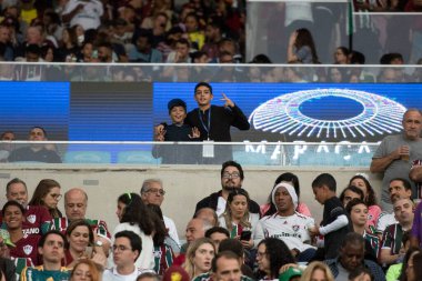 Rio de Janeiro (RJ), 29.07.2023 - stadyumdaki insanlar. Brezilya Şampiyonası için Maracana 'da Fluminense x Santos maçı.