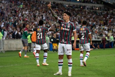 Rio de Janeiro (RJ), 29.07.2023 - Fluminense 'den Cano' nun gol kutlaması. Brezilya Şampiyonası için Maracana 'da Fluminense x Santos maçı.