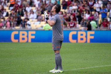 Rio de Janeiro (RJ), 29.07.2023 - Fluminense 'den Fabio. Brezilya Şampiyonası için Maracana 'da Fluminense x Santos maçı.