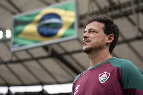 stock image Rio de Janeiro (RJ), 29.07.2023 - Fernando Diniz, coach of Fluminense. Match between Fluminense x Santos at Maracana for the Brazilian Championship.