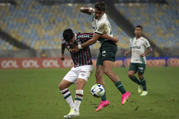 Rio Janeiro 2023 Cano Fluminense Richard Rios Palmeiras Partita Tra — Foto Stock