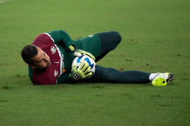 Rio de Janeiro (RJ), 08.08.2023 - Fluminense 'den Fabio. Fluminense x Argentinos Juniors arasında oynanan maç, Maracana 'da oynanan Libertadores maçının 16..