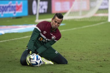 Rio de Janeiro (RJ), 08.08.2023 - Fluminense 'den Fabio. Fluminense x Argentinos Juniors arasında oynanan maç, Maracana 'da oynanan Libertadores maçının 16..