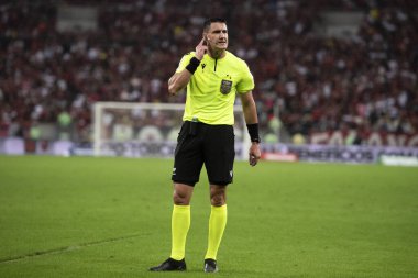 Rio de Janeiro (RJ), 12.08.2023 - Rafael Rodrigo Klein, hakem. Flamengo x Sao Paulo arasındaki maç, Brezilya Şampiyonası 'nın 19. raundu için, Maracana' da.