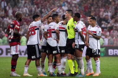 Rio de Janeiro (RJ), 12.08.2023 - Brezilya Şampiyonası 'nın 19. raundu için Flamengo x Sao Paulo arasındaki maç, Maracana' da.