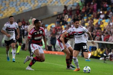 Rio de Janeiro (RJ), 12.08.2023 - Sao Paulo 'dan Parto. Flamengo x Sao Paulo arasındaki maç, Brezilya Şampiyonası 'nın 19. raundu için, Maracana' da.