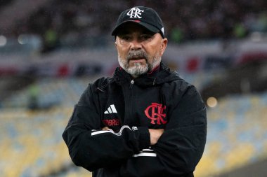 Rio de Janeiro (RJ), 12.08.2023 - Jorge Sampaoli, Flamengo koçu. Flamengo x Sao Paulo arasındaki maç, Brezilya Şampiyonası 'nın 19. raundu için, Maracana' da.
