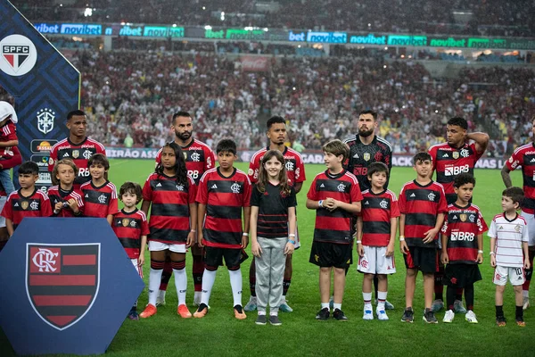 Rio Janeiro 2023 Partita Tra Flamengo San Paolo Diciannovesimo Del — Foto Stock