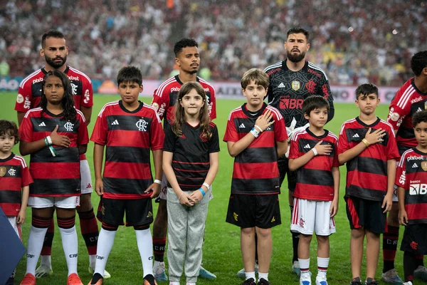 Rio Janeiro 2023 Zápas Flamengo Sao Paulo Kole Brazilského Šampionátu — Stock fotografie
