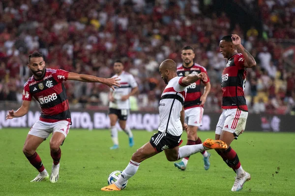 Rio Janeiro 2023 Lucas Moura Sao Paulo Mecz Pomiędzy Flamengo — Zdjęcie stockowe