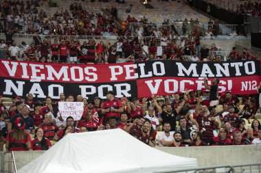 Rio de Janeiro (RJ), 16.08.2023 - Maracana 'da Copa do Brasil yarı finalinin ikinci ayağı Flamengo x Gremio arasındaki maç. 