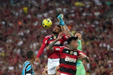 Rio de Janeiro (RJ), 16.08.2023 - Flamengo 'dan Fabricio Bruno. Flamengo x Gremio maçı, Copa do Brasil 'in ikinci ayağı Maracana' da..
