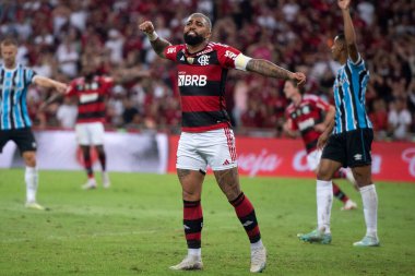 Rio de Janeiro (RJ), 16.08.2023 - Flamengo 'dan Gabigol. Flamengo x Gremio maçı, Copa do Brasil 'in ikinci ayağı Maracana' da..