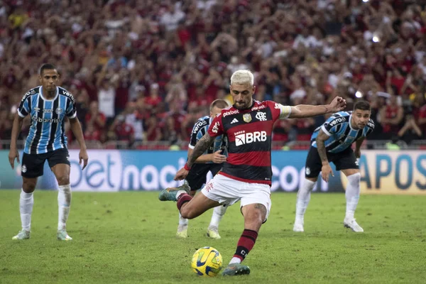 Ρίο Ντε Τζανέιρο 2023 Arrascaeta Από Flamengo Match Flamengo Gremio — Φωτογραφία Αρχείου
