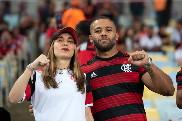Rio Janeiro 2023 Partida Entre Flamengo Gremio Segunda Etapa Semifinal — Fotografia de Stock
