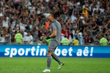 BRAZIL, RIO DE JANEIRO - 26. AĞUSTOS 2023: Maracana Stadyumu 'ndaki Libertadores çeyrek finalleri için Fluminense x Olimpia (PAR) arasındaki maç.