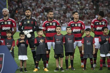BRAZIL, RIO DE JANEIRO - 26. AĞUSTOS 2023: Maracana Stadyumu 'ndaki Libertadores çeyrek finalleri için Fluminense x Olimpia (PAR) arasındaki maç.