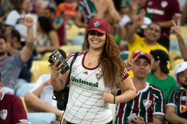 BRAZIL, RIO DE JANEIRO - 26. AĞUSTOS 2023: Maracana Stadyumu 'ndaki Libertadores çeyrek finalleri için Fluminense x Olimpia (PAR) arasındaki maç.