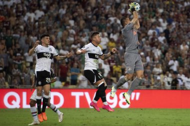 BRAZIL, RIO DE JANEIRO - 26. AĞUSTOS 2023: Maracana Stadyumu 'ndaki Libertadores çeyrek finalleri için Fluminense x Olimpia (PAR) arasındaki maç.