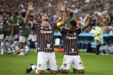 BRAZIL, RIO DE JANEIRO - 26. AĞUSTOS 2023: Maracana Stadyumu 'ndaki Libertadores çeyrek finalleri için Fluminense x Olimpia (PAR) arasındaki maç.