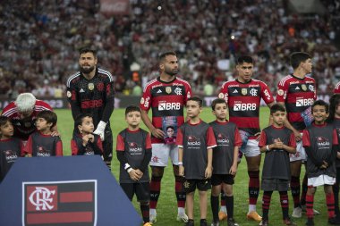 BRAZIL, RIO DE JANEIRO - 26. AĞUSTOS 2023: Maracana Stadyumu 'ndaki Libertadores çeyrek finalleri için Fluminense x Olimpia (PAR) arasındaki maç.