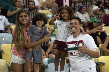 BRAZIL, RIO DE JANEIRO - 26. AĞUSTOS 2023: Maracana Stadyumu 'ndaki Libertadores çeyrek finalleri için Fluminense x Olimpia (PAR) arasındaki maç.