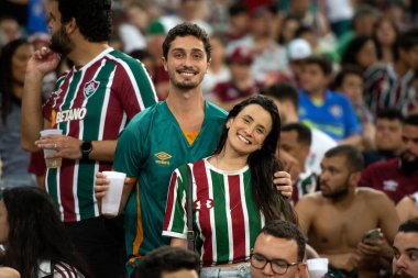 BRAZIL, RIO DE JANEIRO - 26. AĞUSTOS 2023: Maracana Stadyumu 'ndaki Libertadores çeyrek finalleri için Fluminense x Olimpia (PAR) arasındaki maç.