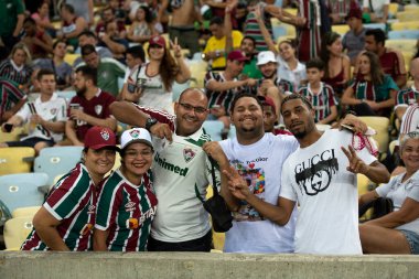 BRAZIL, RIO DE JANEIRO - 26. AĞUSTOS 2023: Maracana Stadyumu 'ndaki Libertadores çeyrek finalleri için Fluminense x Olimpia (PAR) arasındaki maç.