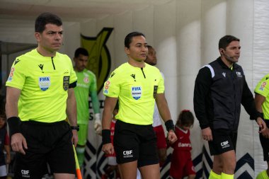 BRAZIL, RIO DE JANEIRO - 26 AĞUSTOS, 2023: Brezilya Şampiyonası için Maracana Stadyumu 'nda Flamengo ve Internacional arasındaki maç.