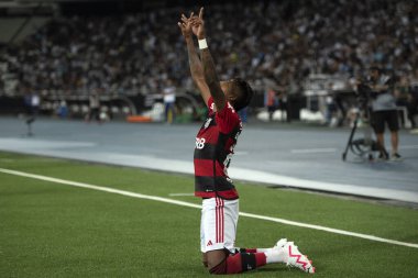 RIO DE JANEIRO, BRAZIL - 02ND EPTEMBER, 2023: Brezilya Şampiyonası için Estdio Nilton Santos 'ta Botafogo x Flamengo maçı. 