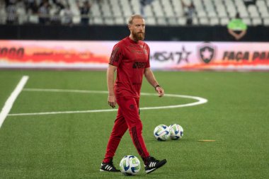 RIO DE JANEIRO, BRAZIL - 02ND EPTEMBER, 2023: Brezilya Şampiyonası için Estdio Nilton Santos 'ta Botafogo x Flamengo maçı. 