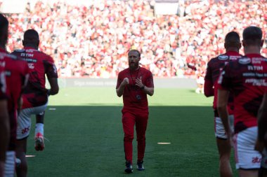 Rio de Janeiro (RJ) - 17.09.2023: Nicolas Maidana, Flamengo 'nun fiziksel antrenörü. Maracana 'daki Flamengo x Sao Paulo maçı. Copa do Brasil finalinin ilk ayağı.