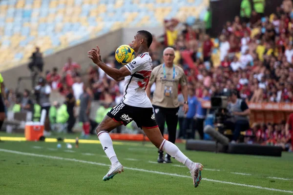 里约热内卢 2023 圣保罗的Caio 弗拉门戈与圣保罗在马拉卡纳的比赛 巴西杯决赛的第一回合 — 图库照片