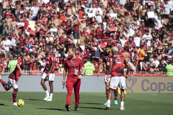 Rio Janeiro 2023 Nicolas Maidana Entraîneur Physique Flamengo Match Entre — Photo