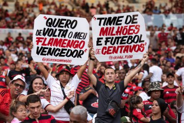 Rio de Janeiro (RJ), 30.09.2023: Maracan 'daki Brezilya Şampiyonası için Flamengo ve Bahia arasında maç.