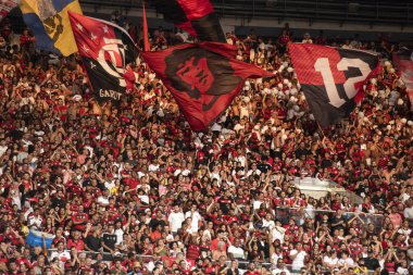 Rio de Janeiro (RJ), 30.09.2023: Maracan 'daki Brezilya Şampiyonası için Flamengo ve Bahia arasında maç.