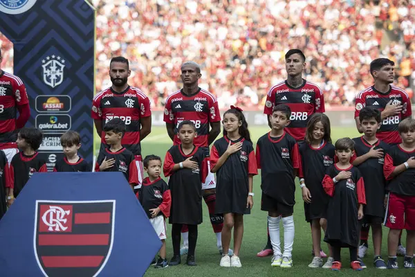 리우데자네이루 2023 Maracan에서 브라질 챔피언십을위한 Flamengo와 Bahia — 스톡 사진