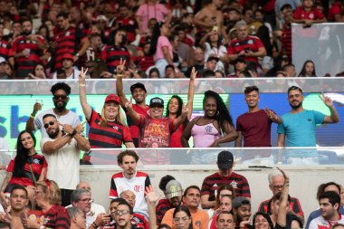 Rio de Janeiro (RJ), 22.10.2023 - Brezilya Şampiyonası için Maracan 'da Flamengo x Vasco ile maç.              