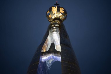 Sao Paulo, Aparecida, Brezilya - 19 Ekim 2023. Aparecida Leydisinin dev heykeli..               