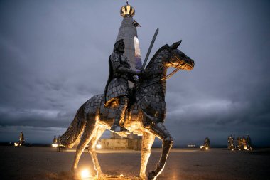 Sao Paulo, Aparecida, Brezilya - 19 Ekim 2023. Aparecida Leydisinin dev heykeli..               