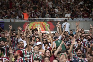 Rio de Janeiro, Rio de Janeiro, Brezilya - Kasım 04, 2023. Boca Juniors x Fluminense. Libertadores 2023 Maracana finali.       