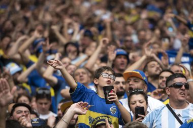Rio de Janeiro, Rio de Janeiro, Brezilya - Kasım 04, 2023. Boca Juniors x Fluminense. Libertadores 2023 Maracana finali.       