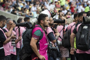 Rio de Janeiro, Rio de Janeiro, Brezilya - Kasım 04, 2023. Boca Juniors x Fluminense. Libertadores 2023 Maracana finali.       