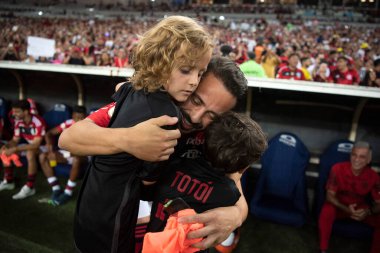 Rio de Janeiro, Rio de Janeiro, Brezilya - 11 Kasım 2023. Flamengo x Fluminense. Campeonato Brasileiro.            